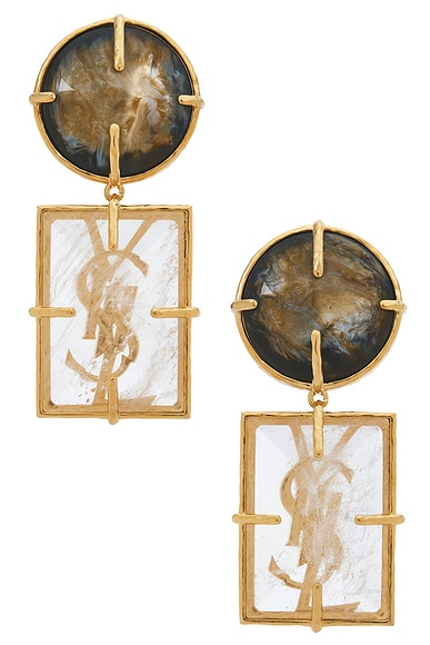 YSL Oversized Geometric Earrings